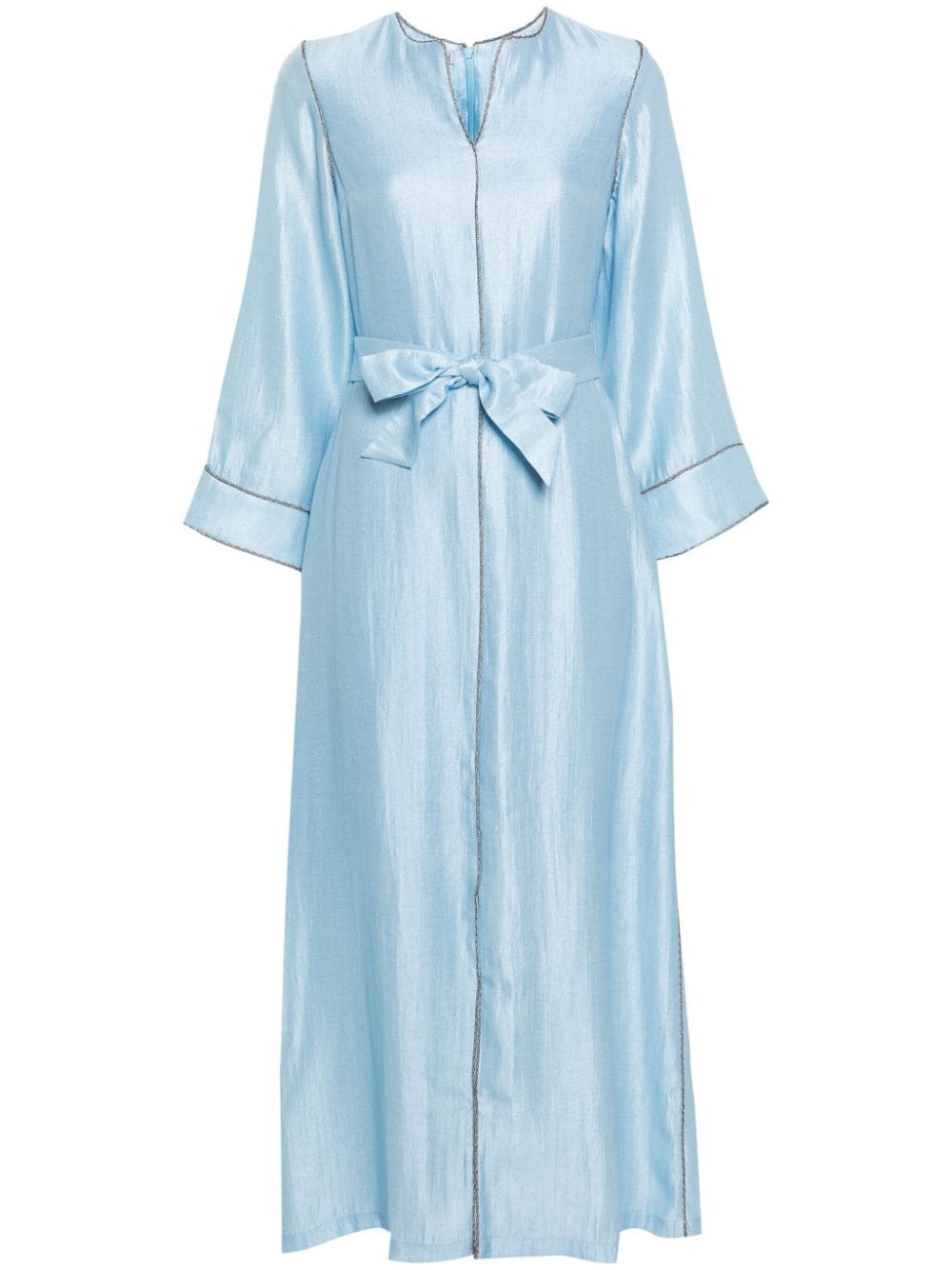 Baruni Hosta Belted Maxi Dress In Blue
