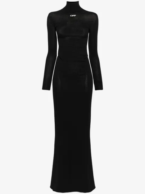 Off-White Off Stamp slick maxi dress