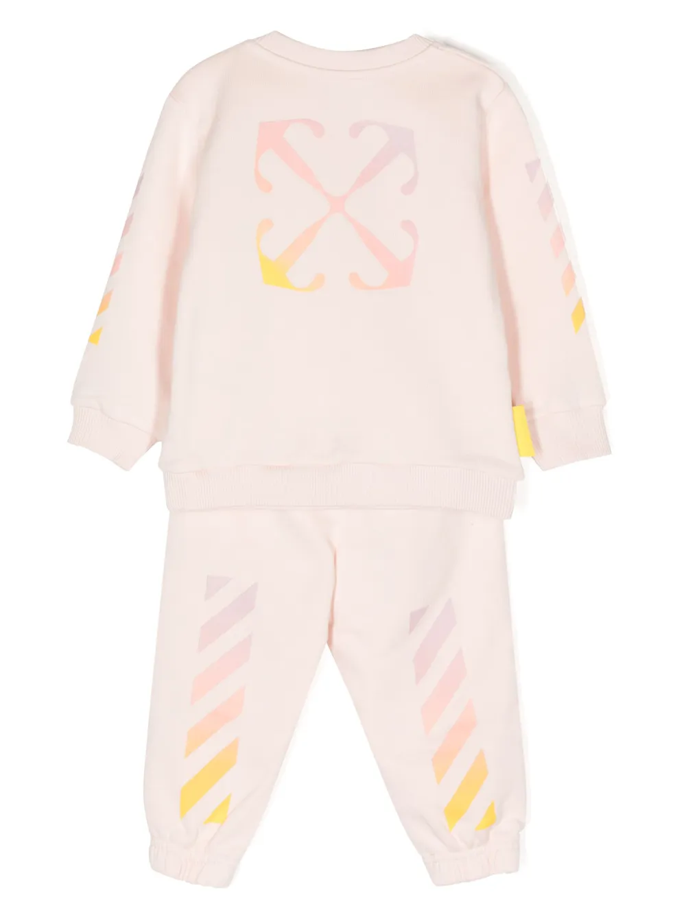 Off-White Kids Katoenen trainingsbroek met print - Roze