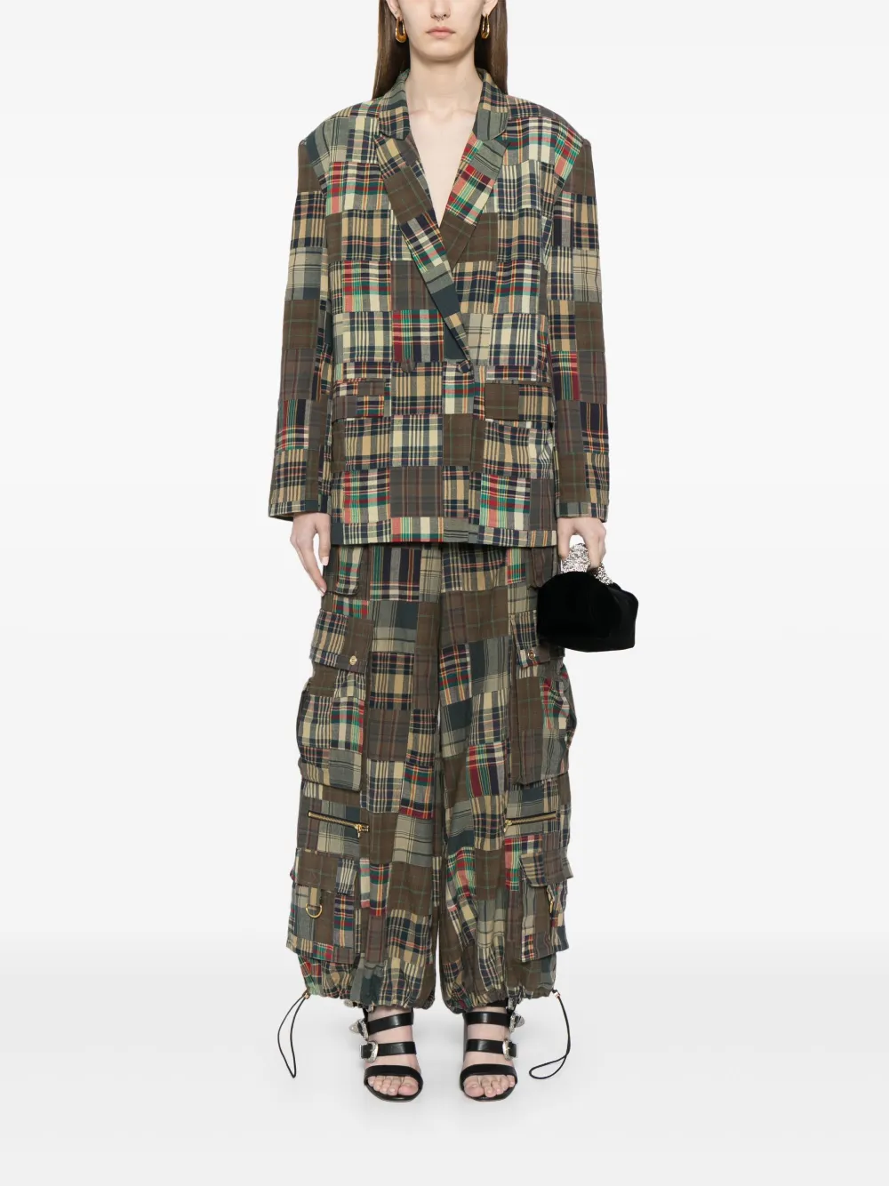 Cynthia Rowley Madras geruite blazer - Geel