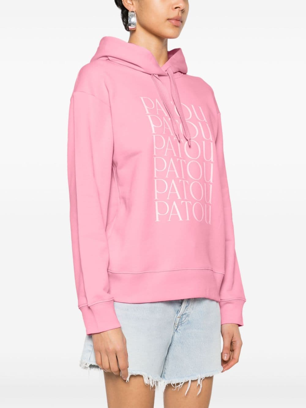 Shop Patou Organic-cotton Hoodie In Pink