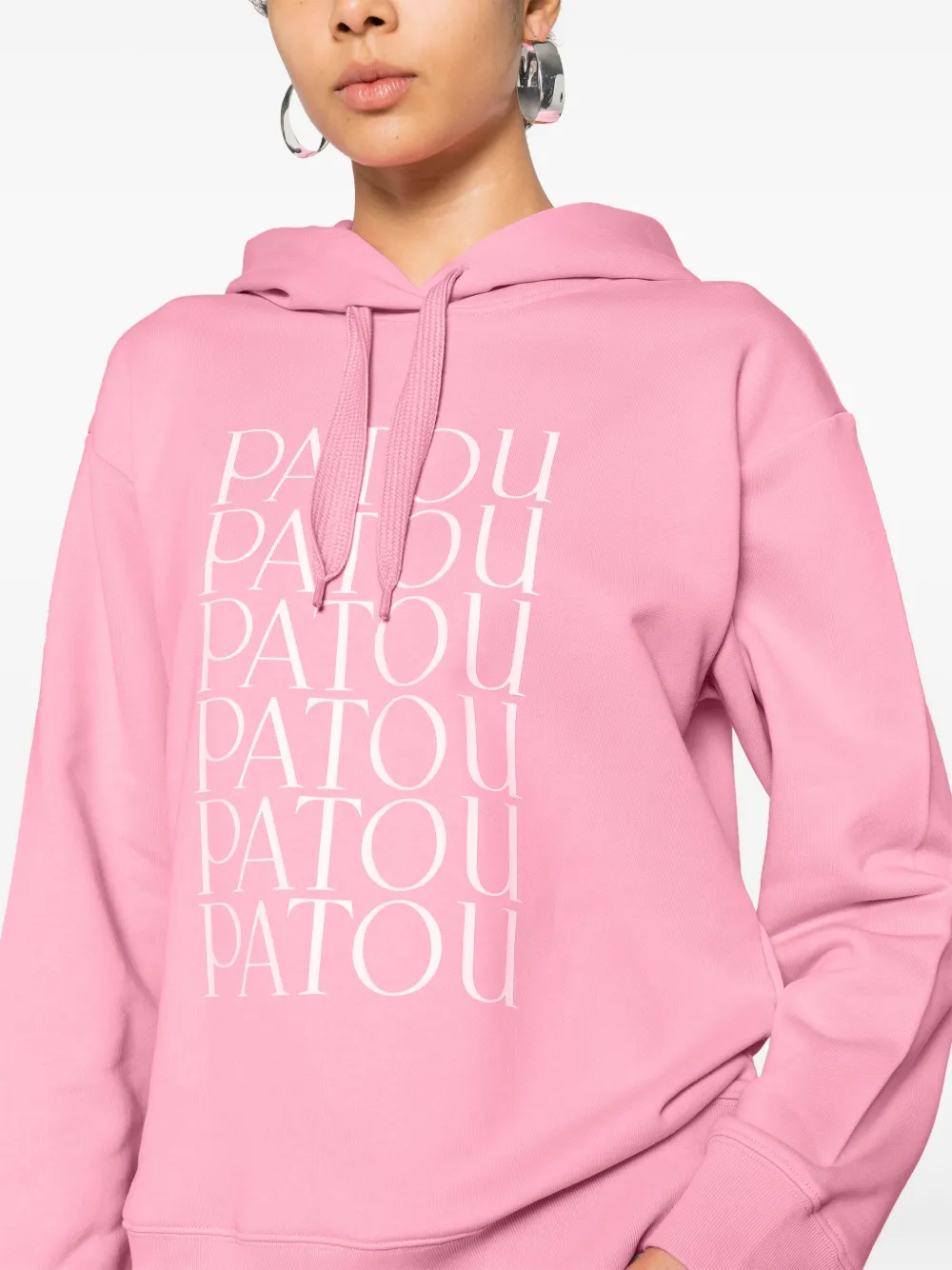 Shop Patou Organic-cotton Hoodie In Pink