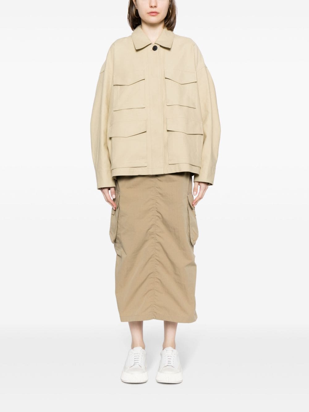 STUDIO TOMBOY cargo-pocket cotton jacket - Bruin