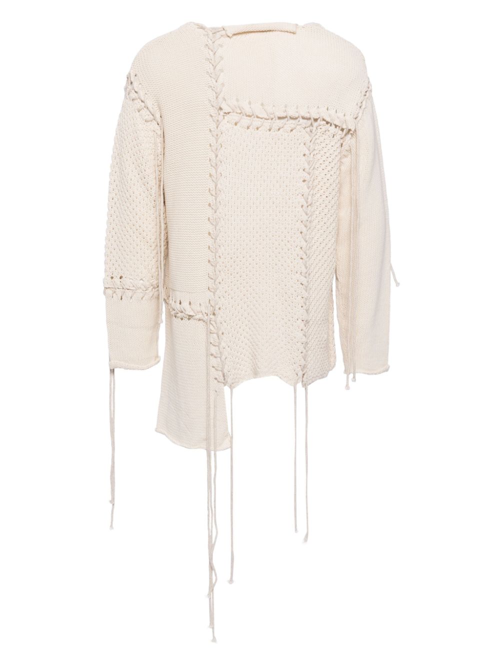 Y's panelled asymmetric jumper - Beige