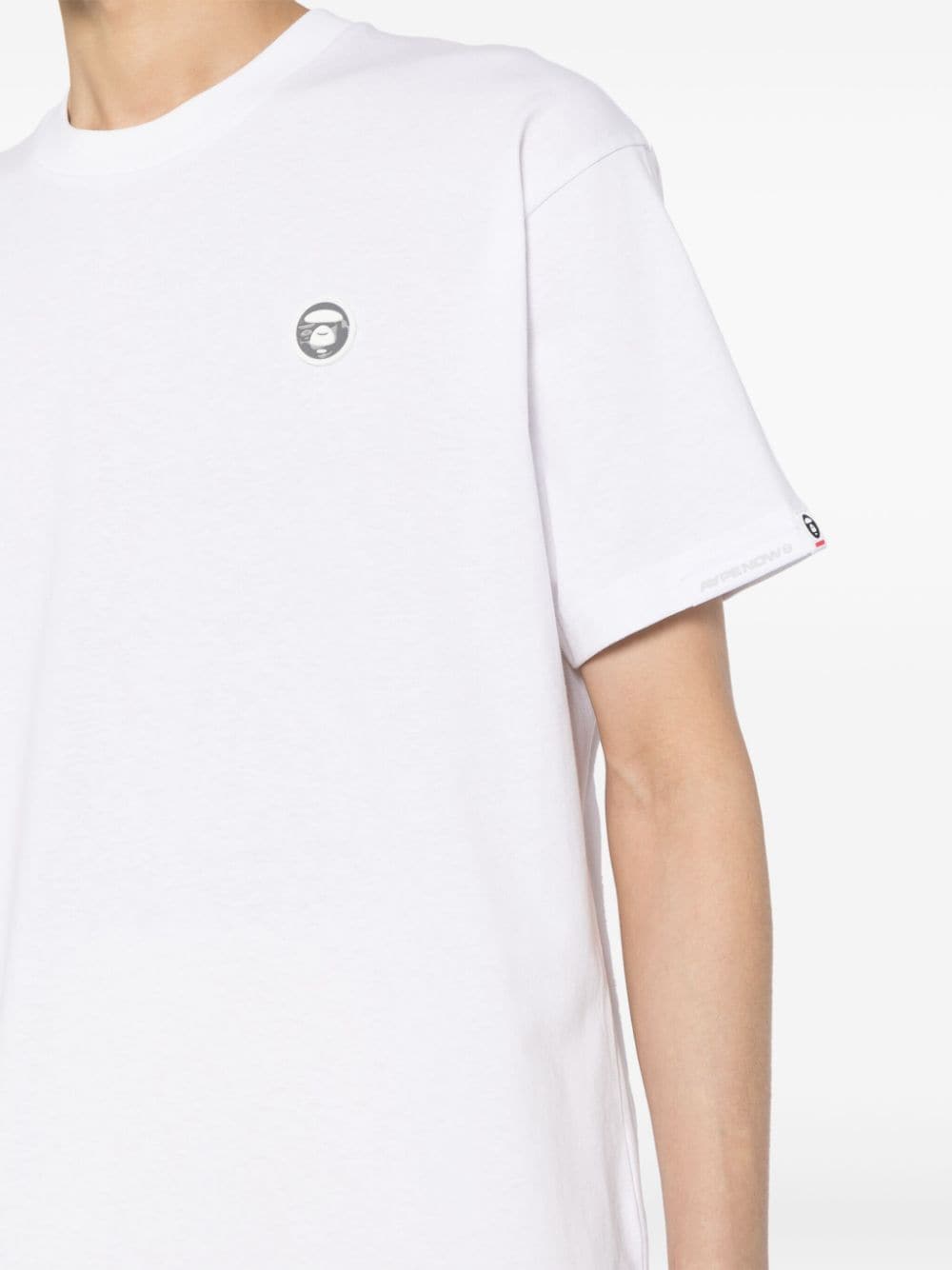 AAPE BY *A BATHING APE T-shirt met patch Wit
