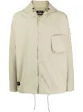 FIVE CM logo-patch hooded jacket - Brown