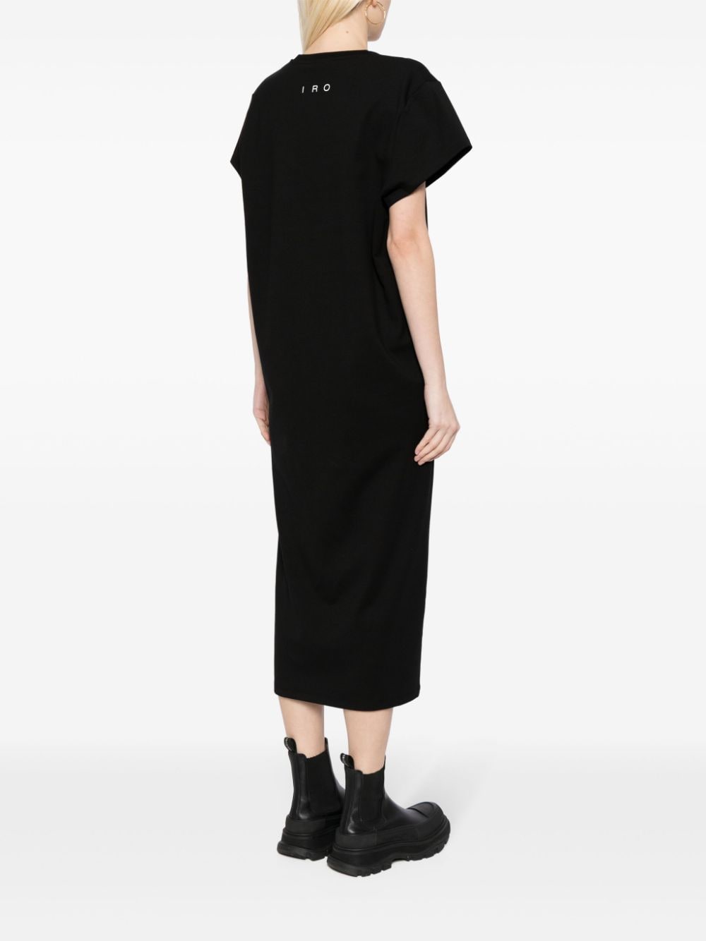 Shop Iro Adrya Graphic-print T-shirt Dress In Black