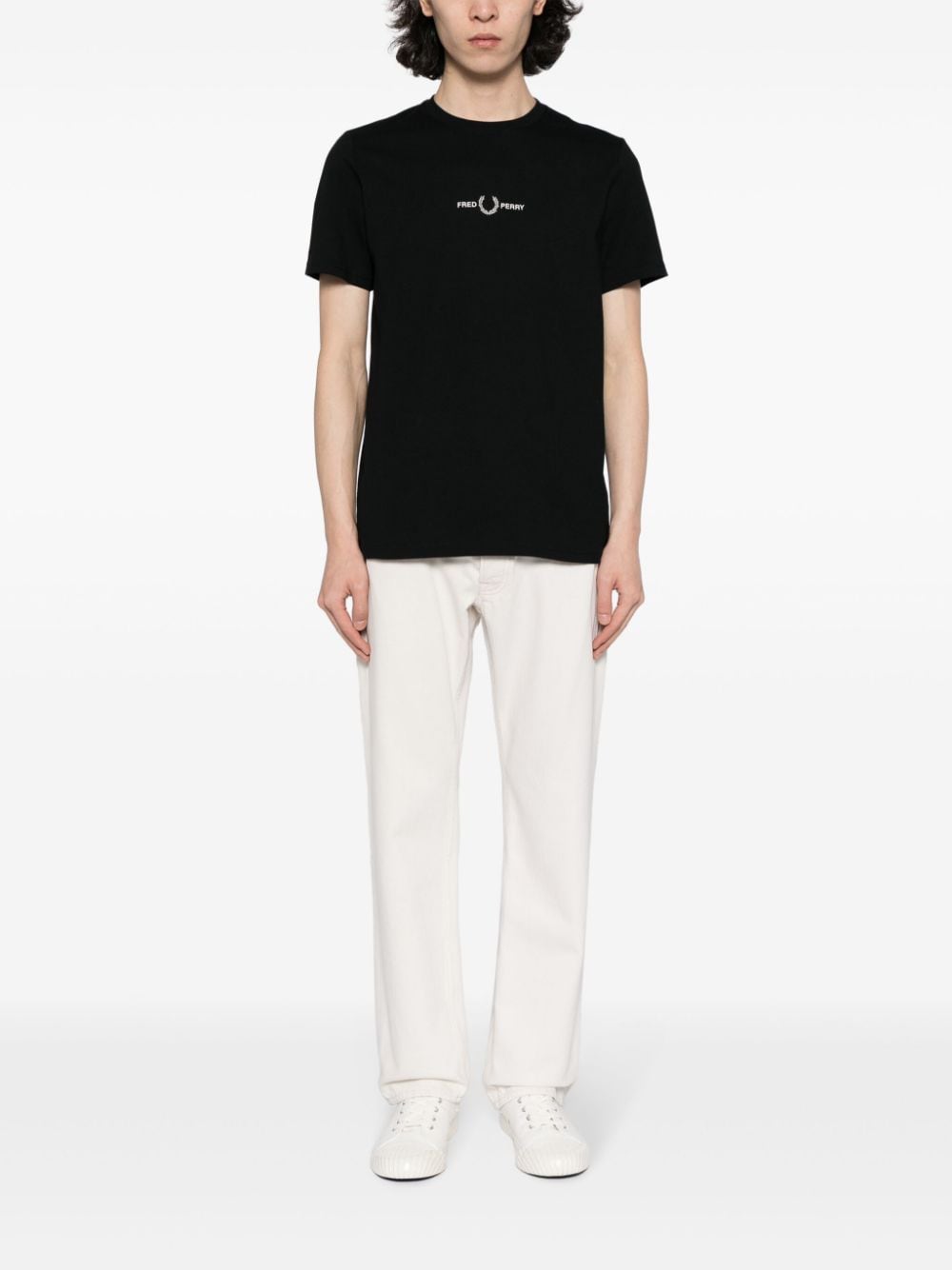 Fred Perry logo-embroidered Cotton T-shirt - Farfetch