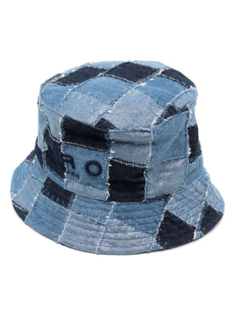 IRO patchwork denim bucket hat