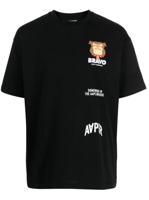 AAPE BY *A BATHING APE® playera con logo estampado