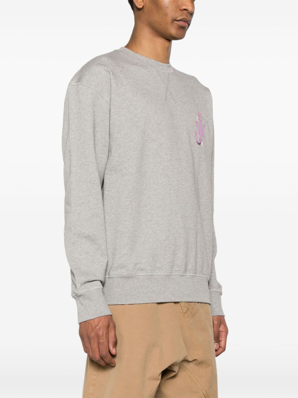 JW Anderson Katoenen sweater met tekst Grijs