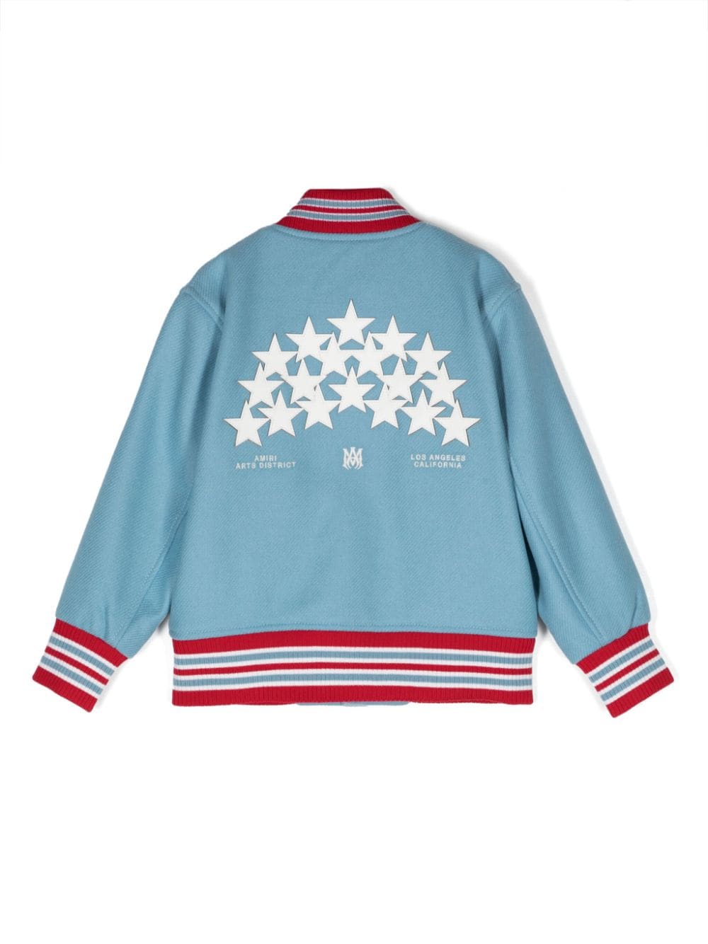Shop Amiri Star Varsity Logo-embroidered Bomber Jacket In Blue