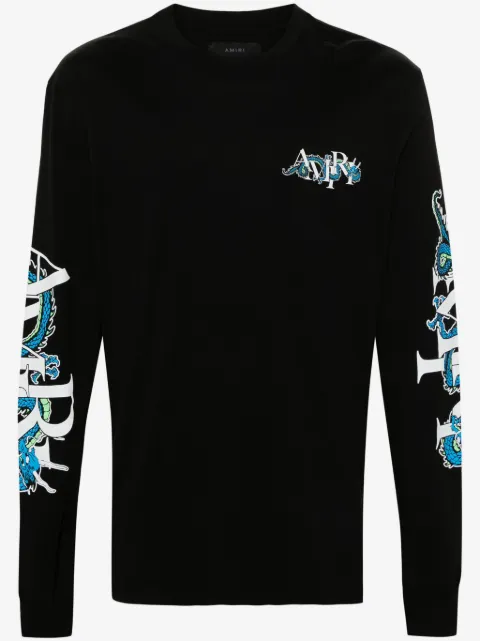 AMIRI Dragon-print cotton T-shirt