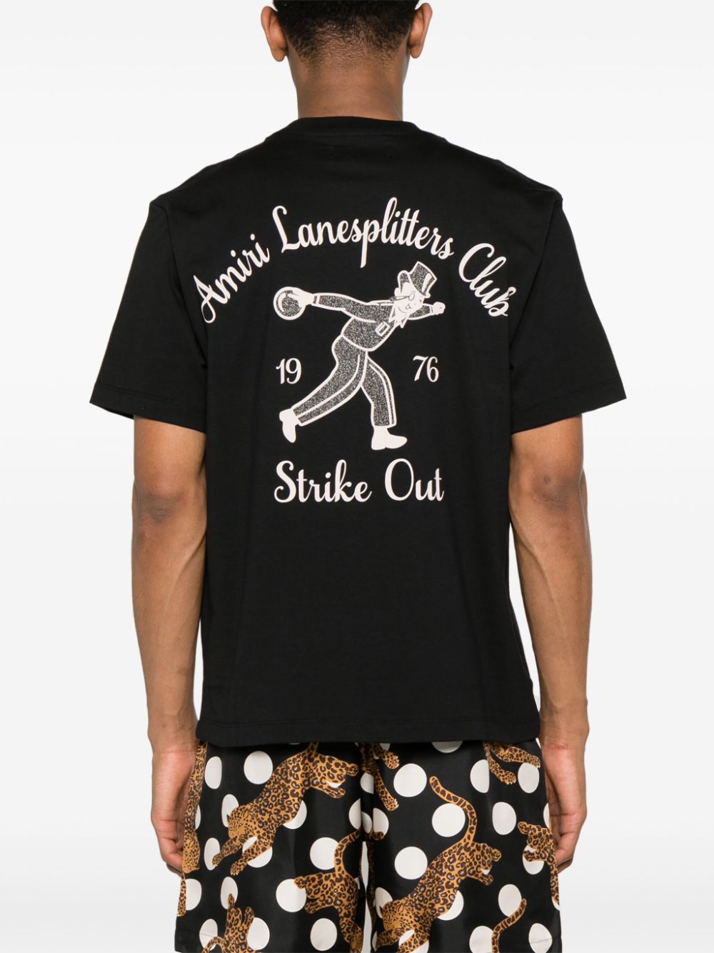 Shop Amiri Lanesplitters Cotton T-shirt In Black