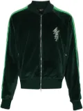 AMIRI Stack monogram velvet jacket - Green