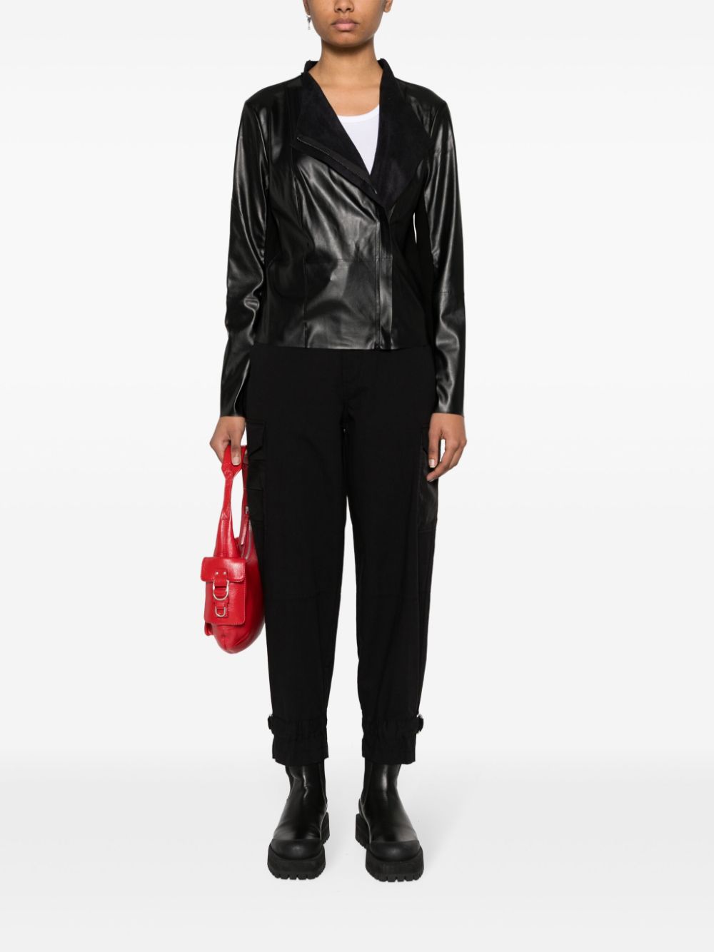 Shop Dkny Panelled-design Jacket In Black