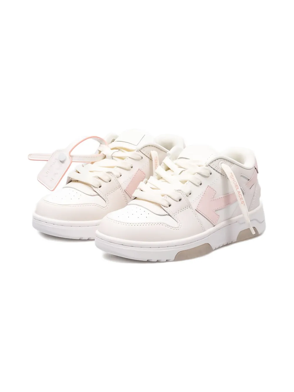 Off-White Kids Out Of Office leren sneakers met Arrow-detail Wit