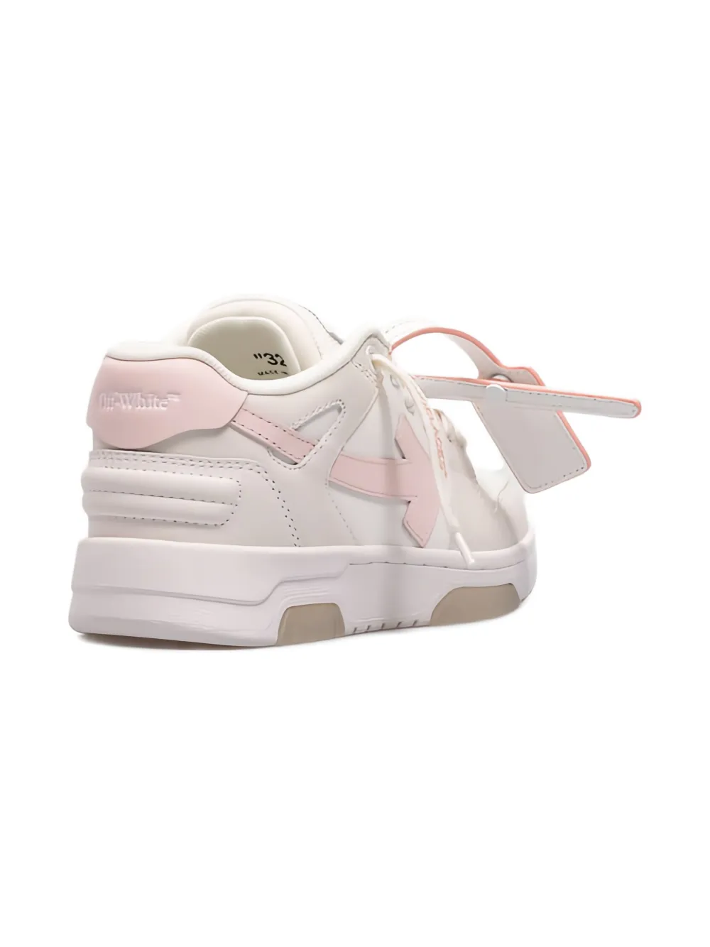 Off-White Kids Out Of Office leren sneakers met Arrow-detail Wit