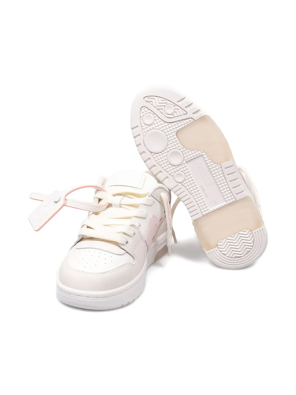 Off-White Kids Out Of Office leren sneakers met Arrow-detail Wit