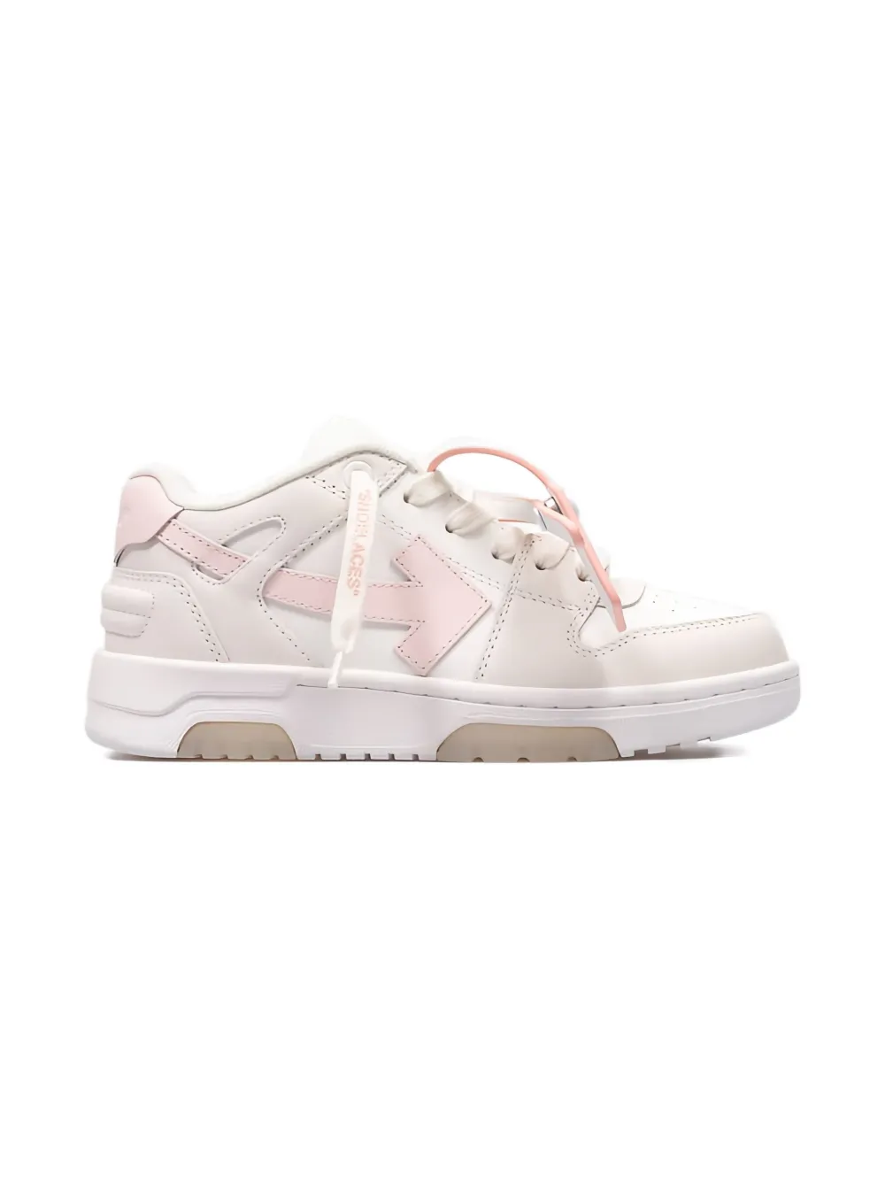 Off-White Kids Out Of Office leren sneakers met Arrow-detail Wit