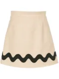 Patou Wave tweed mini skirt - Neutrals