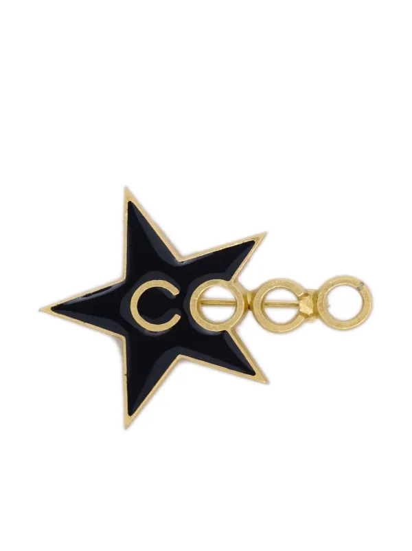 CHANEL Pre-Owned 2001 Coco スターブローチ | ゴールドトーン