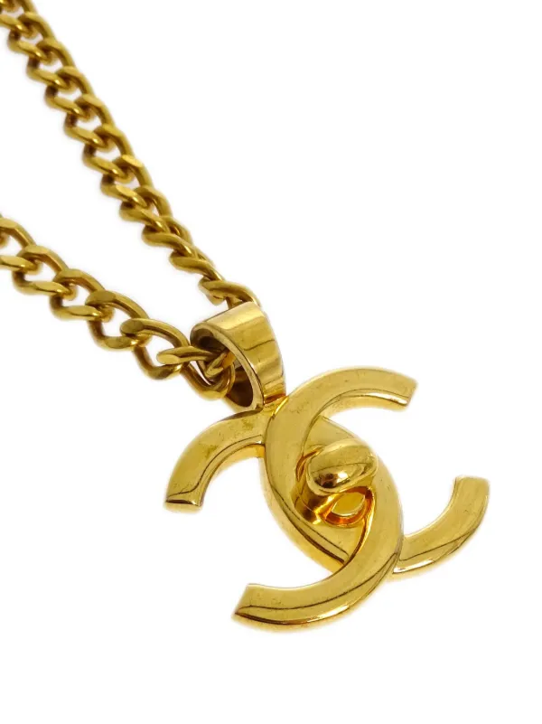 シャネル ターンロック ココマーク チェーン ネックレス シャネル CHANEL チェーンネックレス ココマーク ゴールド