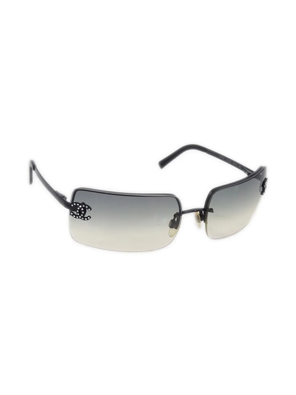 CHANEL Pre-Owned 1990-2000s CC-logo sunglasses - Zwart