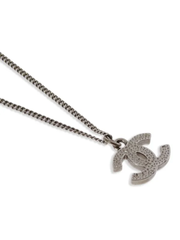 CHANEL Pre-Owned 2011 CC rhinestone-embellished Charm Necklace