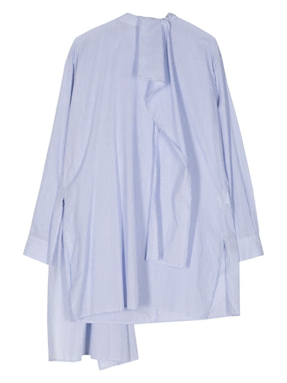 Y's Asymmetrische gestreepte blouse Blauw