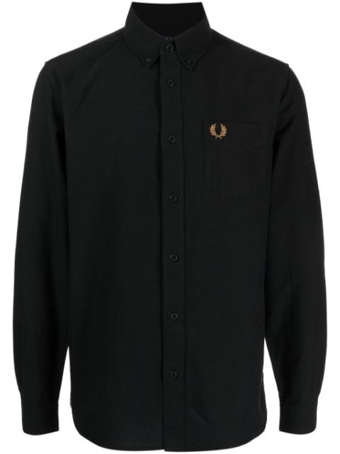 Fred Perry logo-embroidered cotton shirt