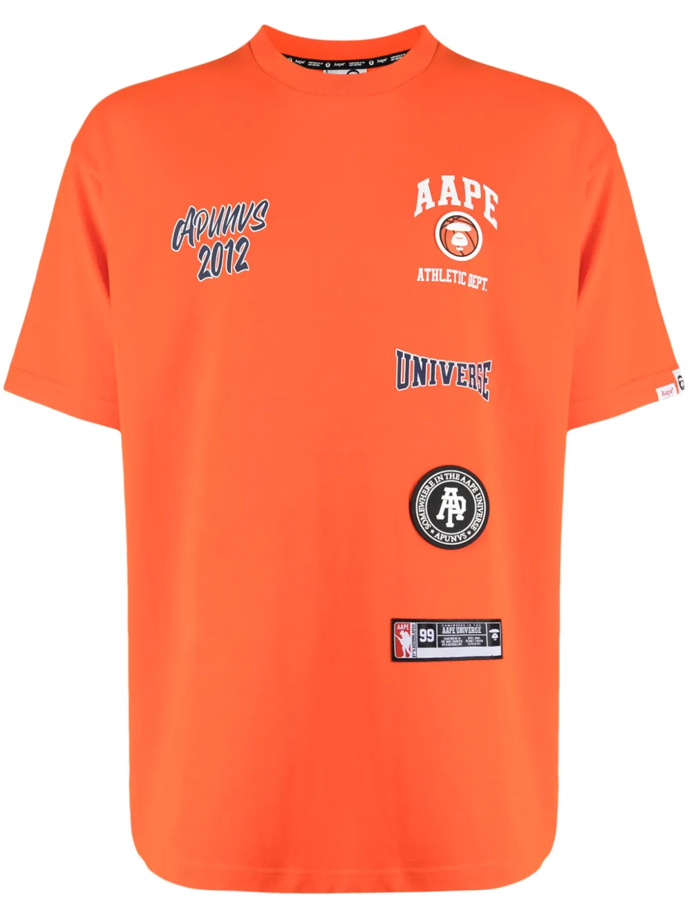 AAPE BY *A BATHING APE® T-shirt con applicazione - Arancione