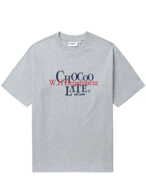 CHOCOOLATE logo-embroidered cotton T-shirt