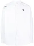 AAPE BY *A BATHING APE® logo-embroidered cotton shirt - White