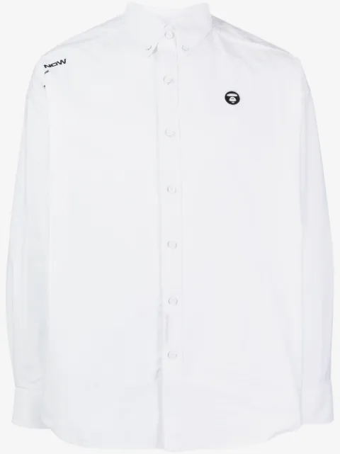 AAPE BY *A BATHING APE® logo-embroidered cotton shirt