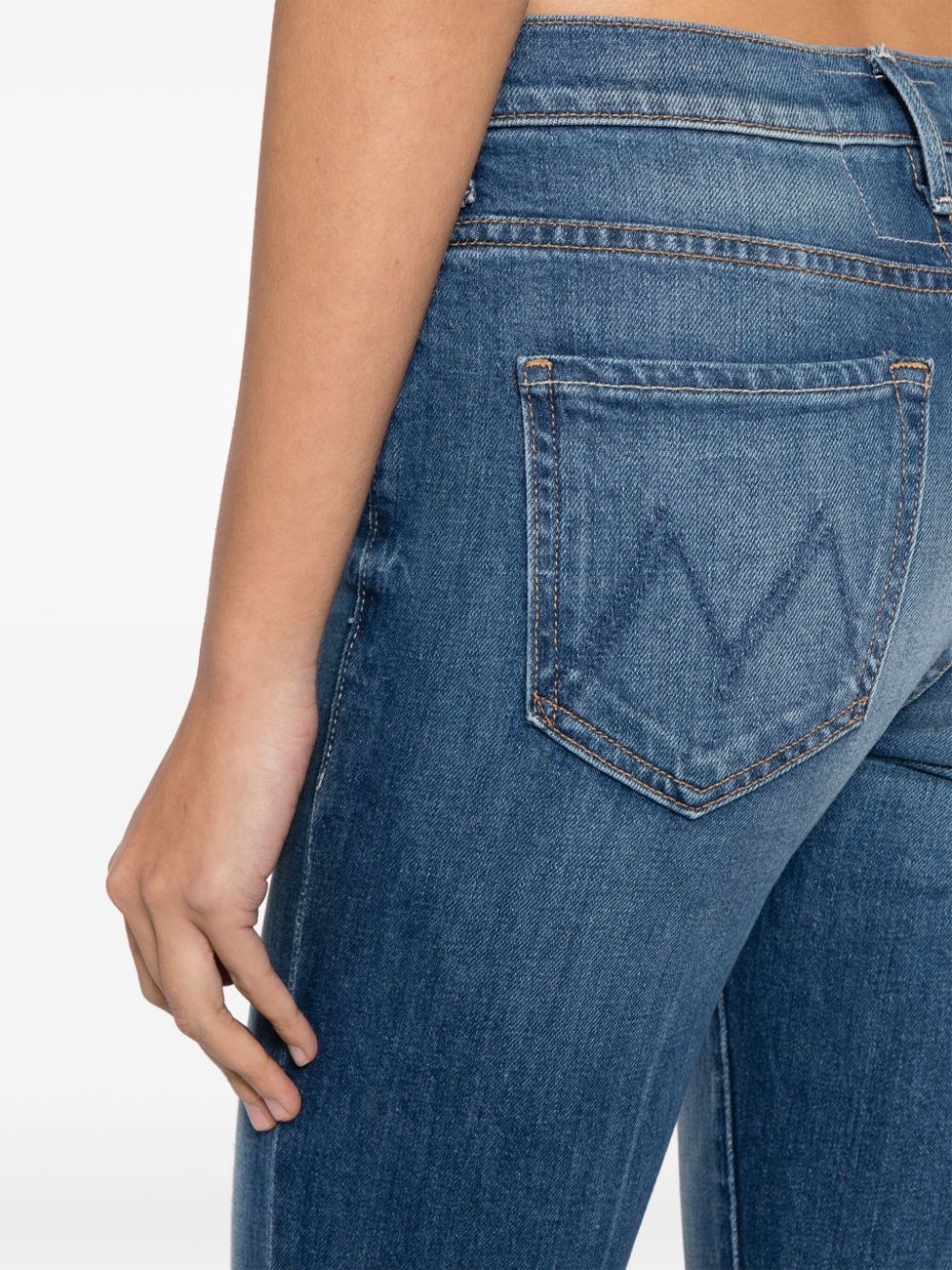 Shop Mother The Weekender Bootcut Jeans In Blue