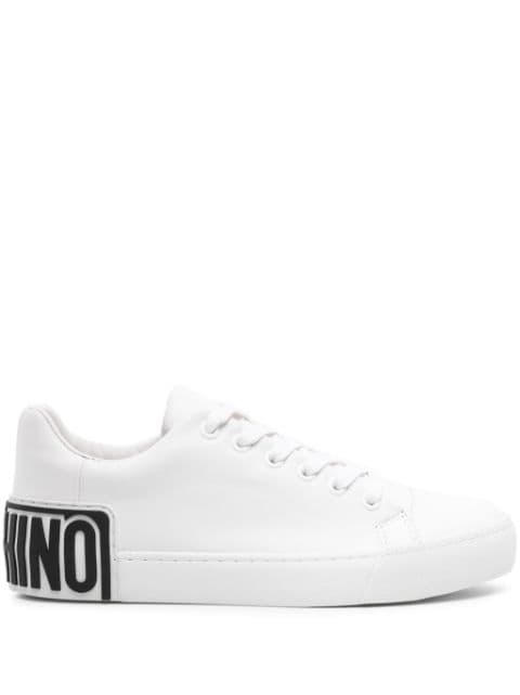 Moschino logo-embellished leather sneakers