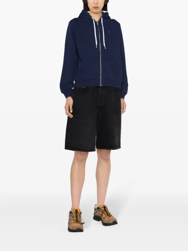 【送料&関税込】Polo Ralph Lauren Pony Embroidered Zip-up Ho Polo Ralph Lauren Polo Pony-embroidered Zip-up Hoodie In