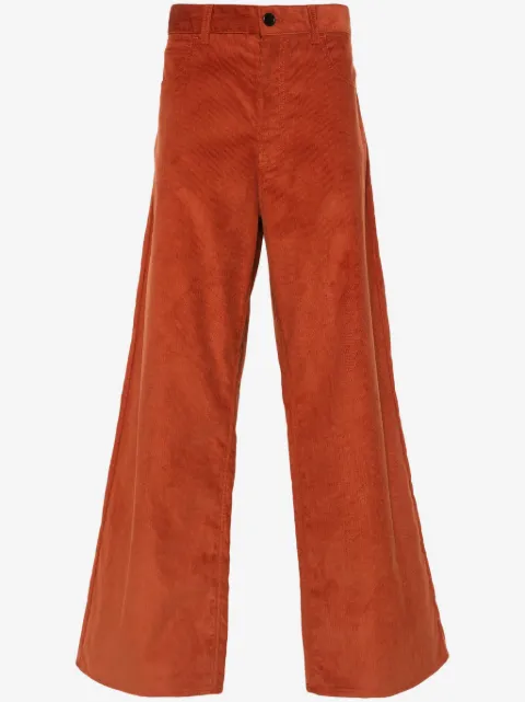Marni Calça flare de veludo cotelê