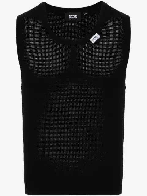 GCDS waffle-knit sleeveless jumper