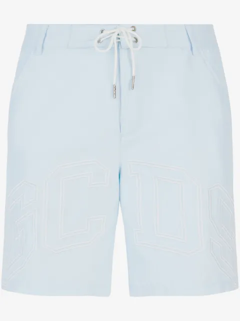 GCDS shorts de playa con logo estampado