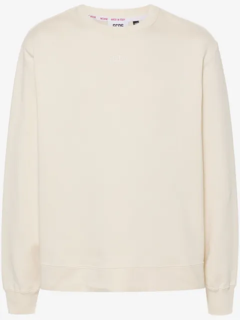 GCDS logo-embroidered cotton sweatshirt