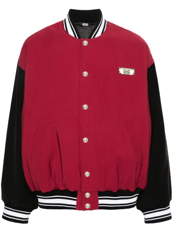 GCDS Chamarra Bomber Universitaria Sunny Rojo FARFETCH MX - Main Image