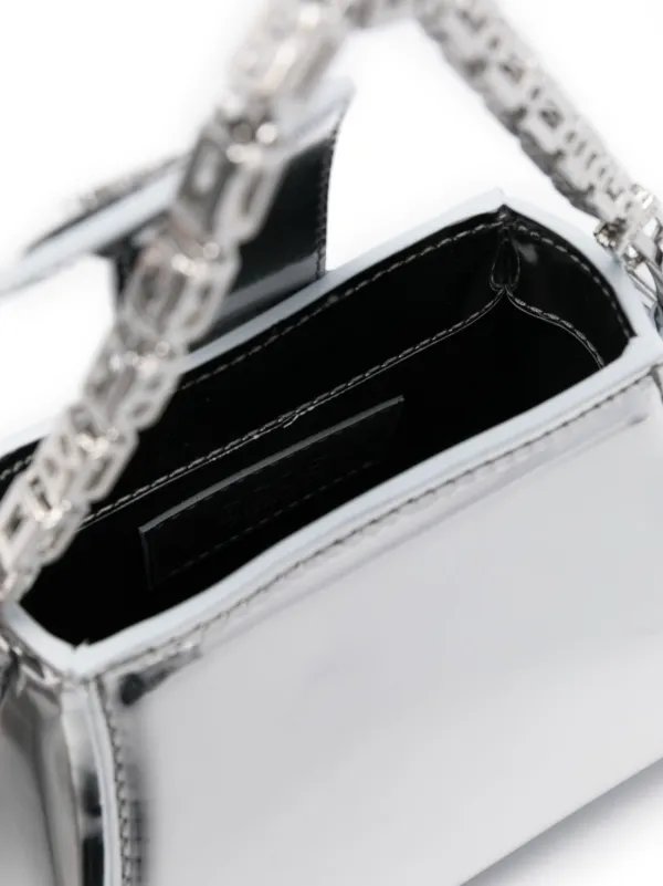【GCDS】Comma ミラーバッグ マイクロ GCDS Baby Comma Mirror Mini Bag | Silver | FARFETCH