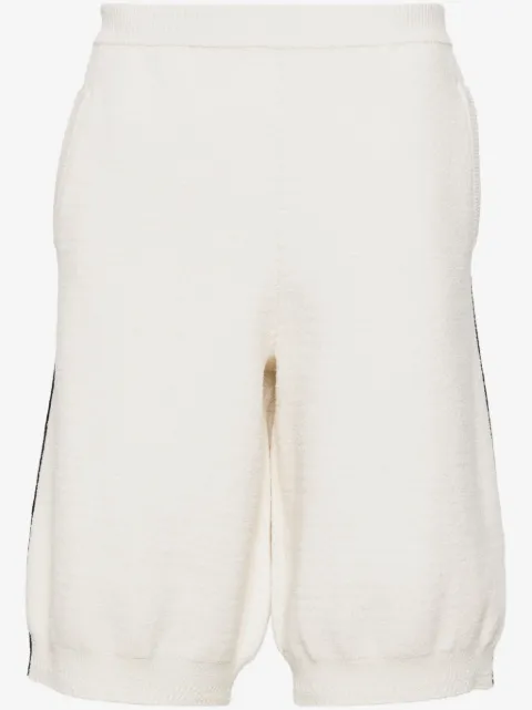 GCDS College bouclé-knit bermuda shorts