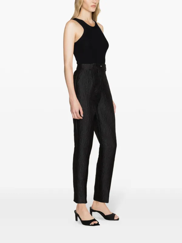 Dolce & Gabbana floral-jacquard Tailored Trousers | Black