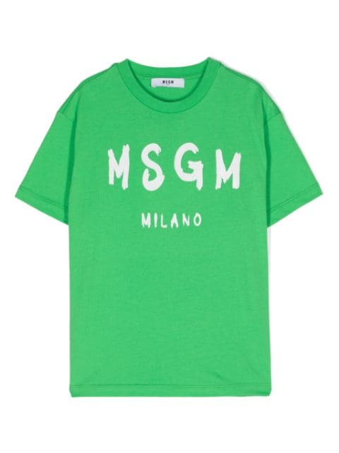 MSGM Kids logo-print cotton T-shirt