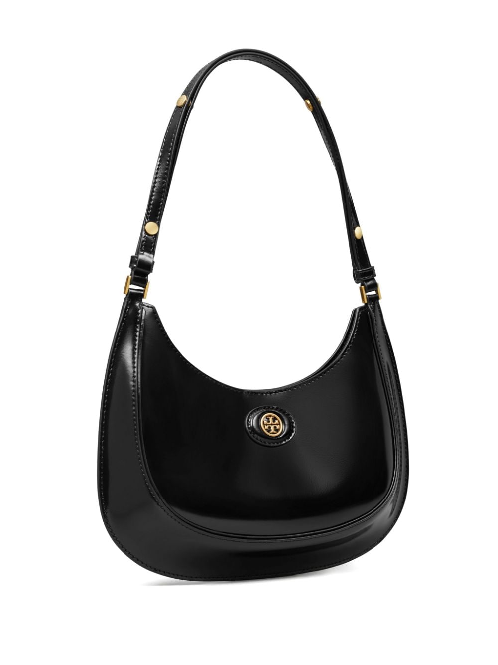 Shop Tory Burch Robinson Shoulder Bag In Black