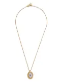 Christian Dior Pre-Owned 1995 mirrored logo-pendant long necklace - Gold