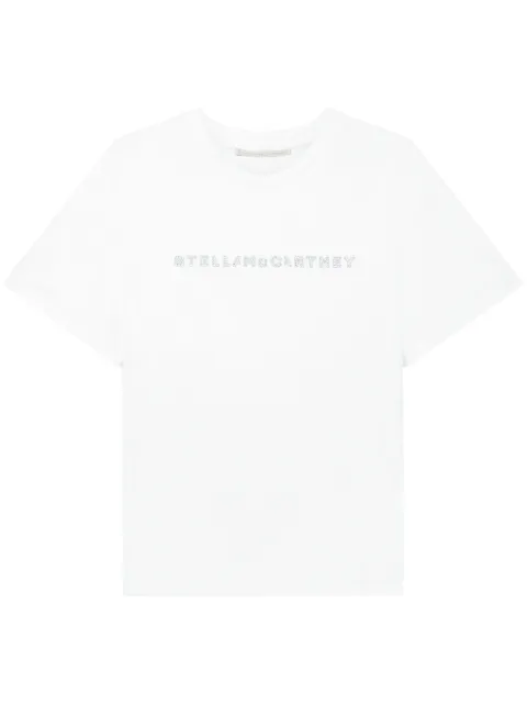 Stella McCartney crystal-embellished logo T-shirt Women